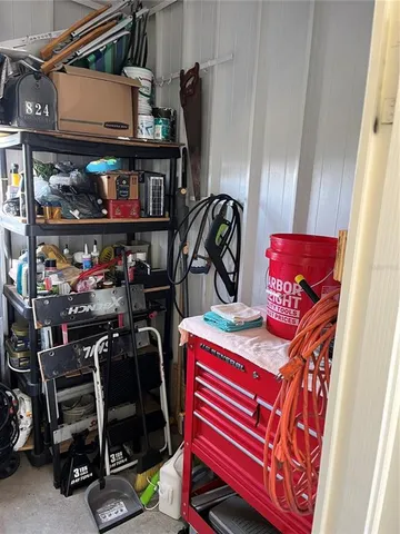 a view of storage and utility room