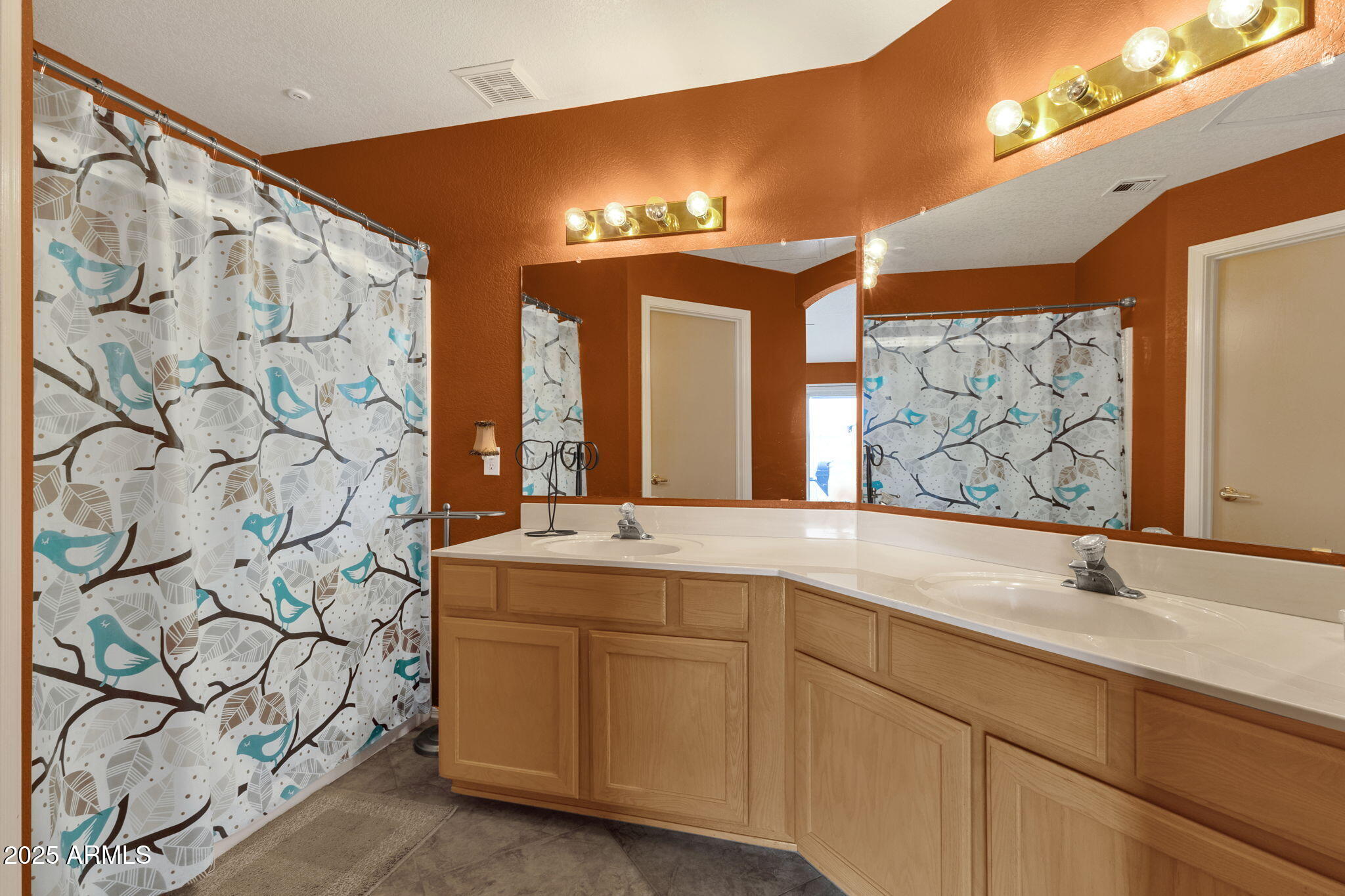 10408 West Burnett Road Peoria, AZ 85382 - Photo 24 of 30 a bathroom with a sink and a large mirror