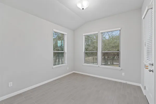 an empty room with a window