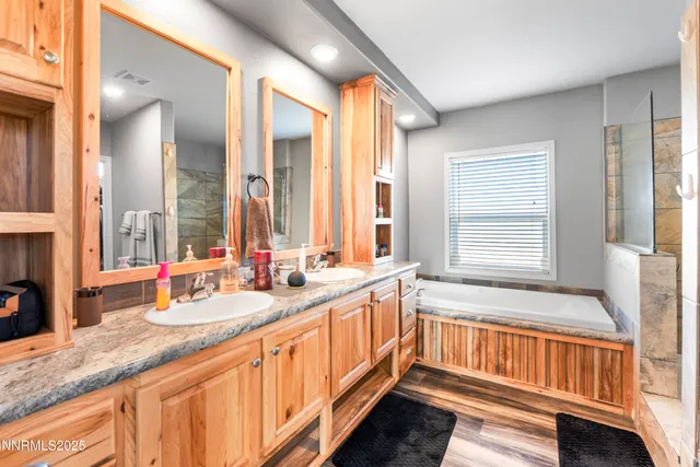 a bathroom with a toilet and a vanity