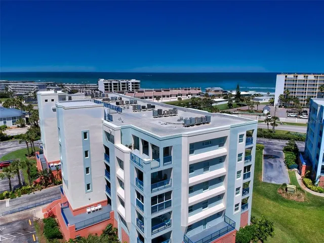 a view of a building with an outdoor space