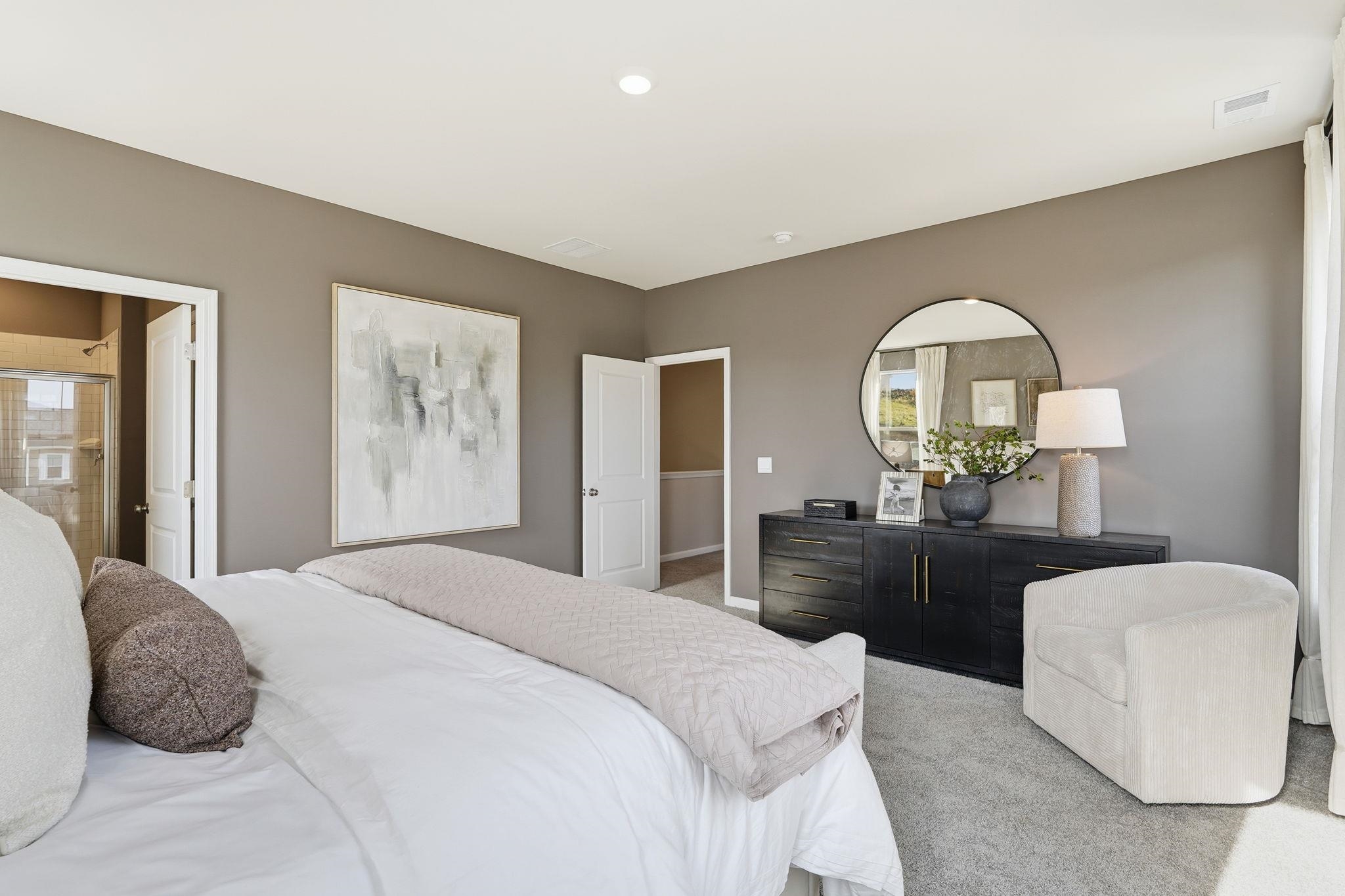 105 Jillian Lane Penn Laird, VA 22846 - Photo 23 of 35 a bedroom with a bed and a mirror