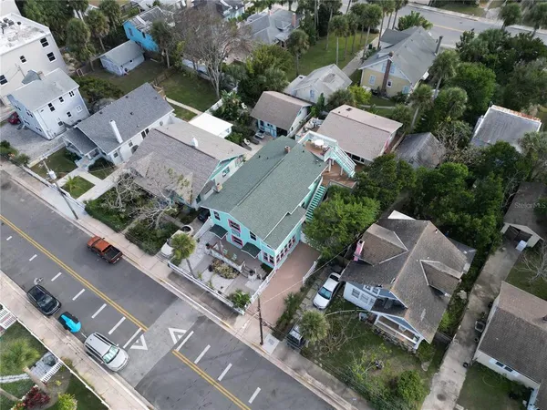 an aerial view of multiple house