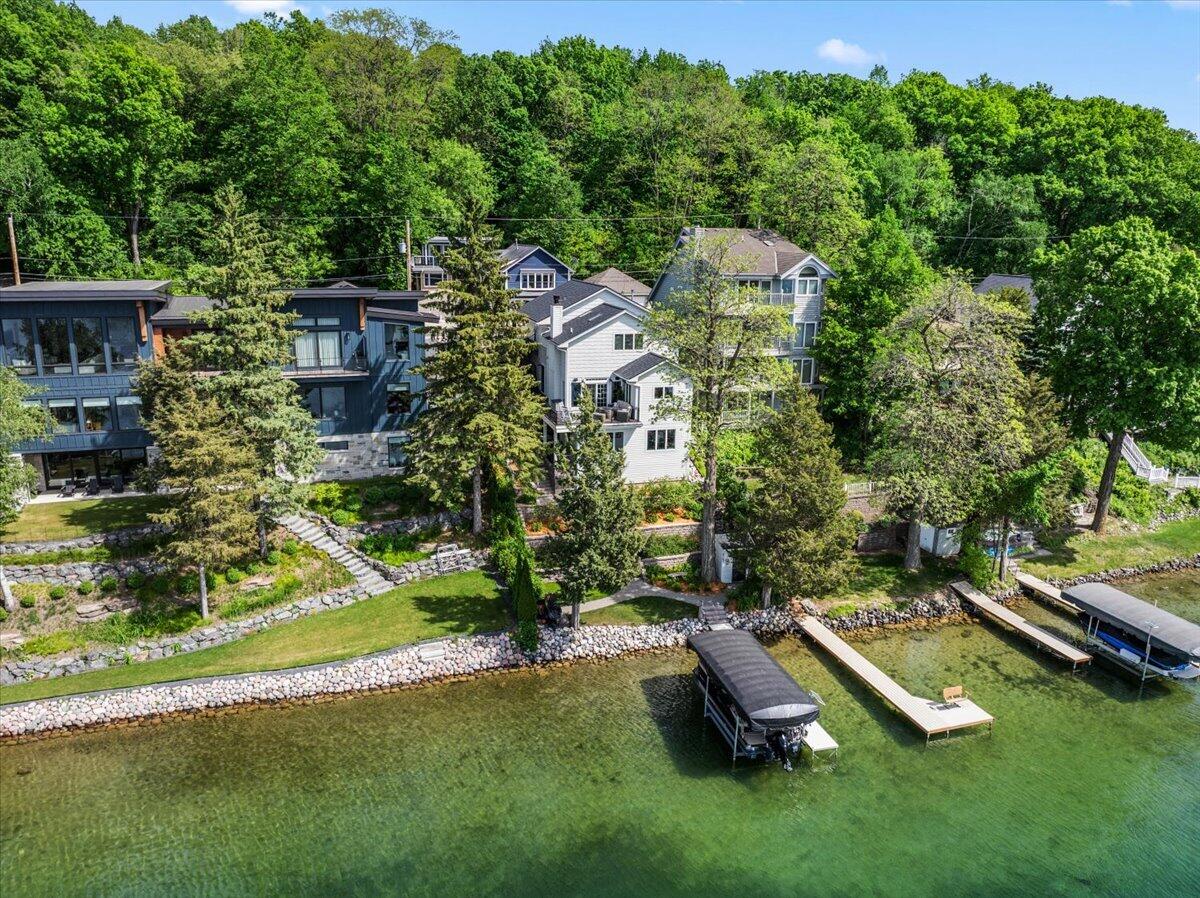 4763 Fontana Beach Road, Unit 4762 Polk, WI 53086 - Photo 70 of 100 Aerial - Lake House - Stunning water color!