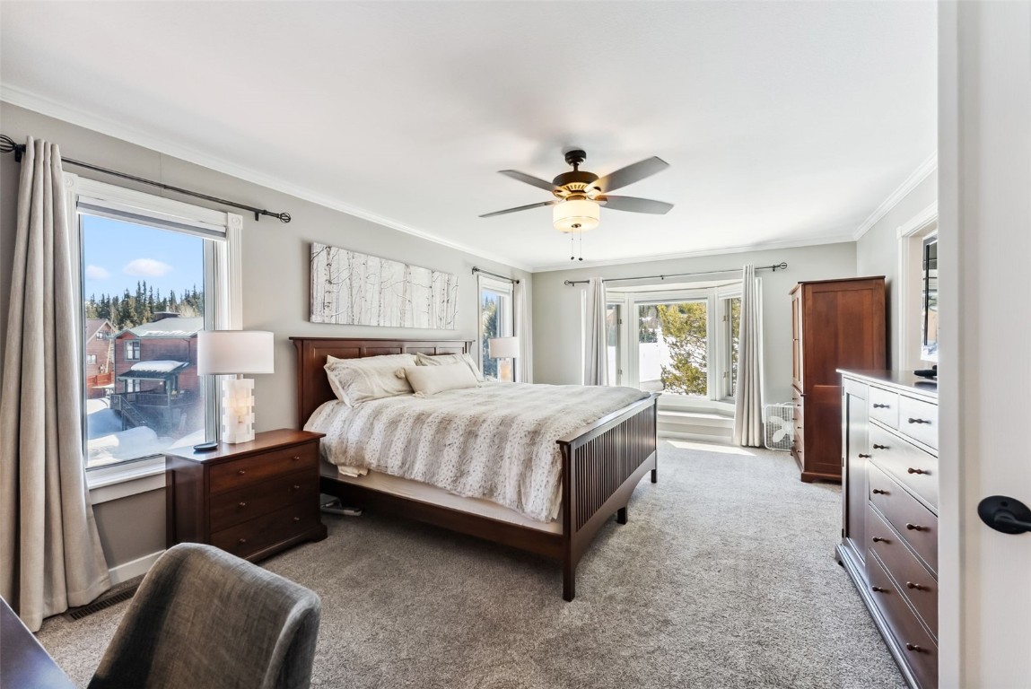 30 Grey Fox Lane Dillon, CO 80435 - Photo 31 of 50 Primary bedroom - spacious with great views, plentiful natural light, walk-in closet, and large en-suite bathroom