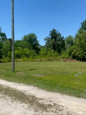 a view of a field with grass