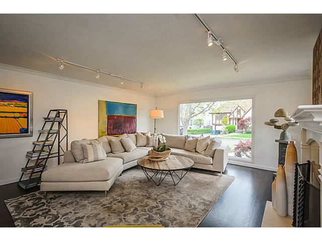 23 Channing Road Burlingame, CA 94010 - Photo 6 of 25 a living room with furniture and a wooden floor