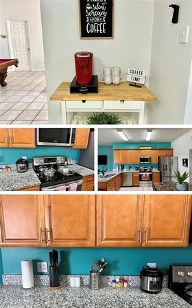 a view of an outdoor kitchen