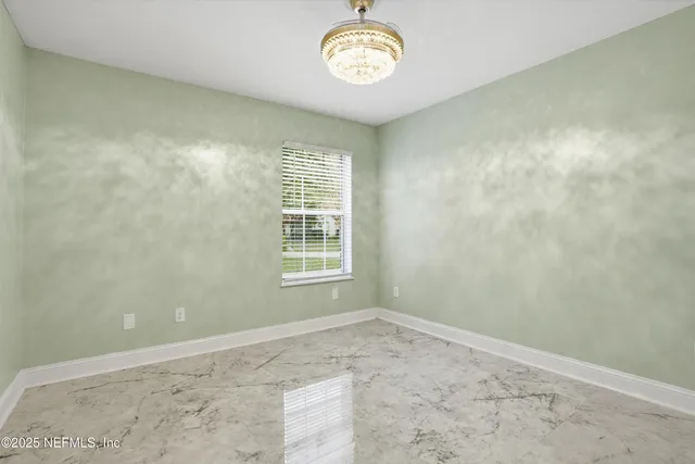 an empty room with a window