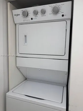 a close up view of washer and dryer