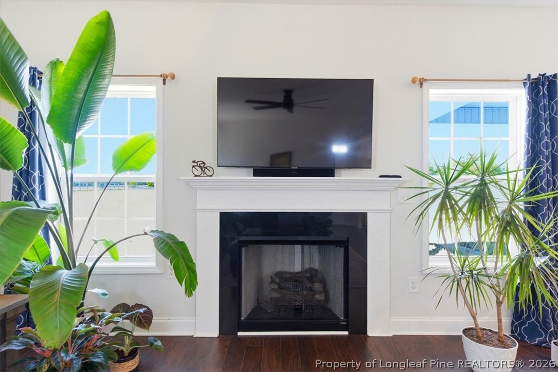 339 Rocking Horse Lane Raeford, NC 28376 - Photo 10 of 47 a living room with a fireplace a potted plant and a fireplace