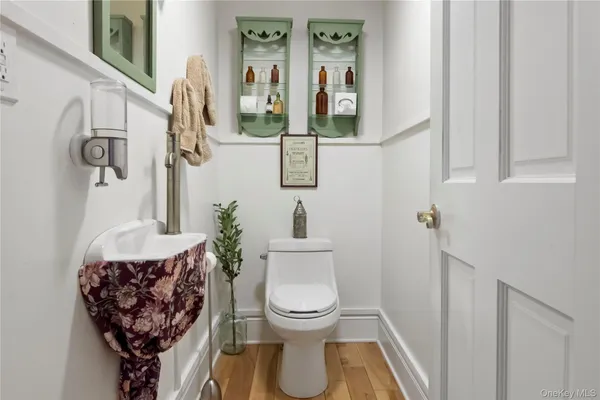 a bathroom with a toilet and a sink