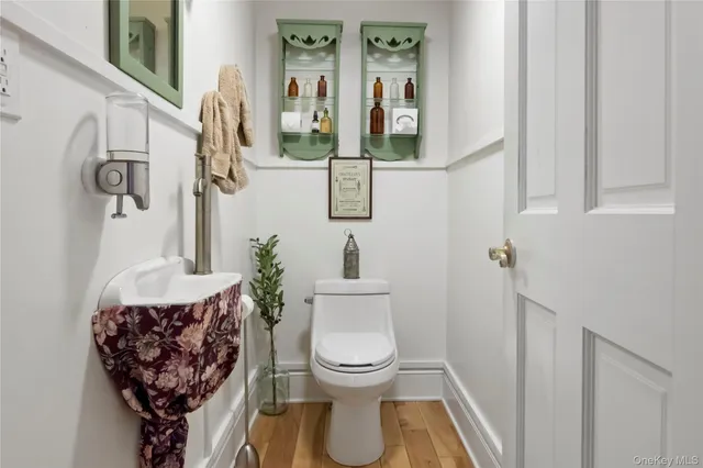 a bathroom with a toilet and a sink