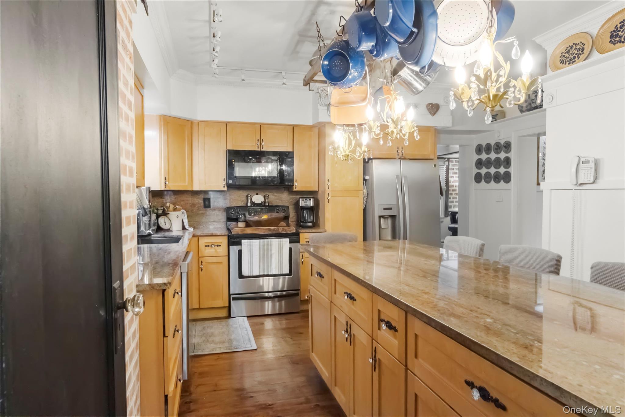 195 Pressler Road Wallkill, NY 12589 - Photo 15 of 45 a kitchen with kitchen island granite countertop a sink appliances cabinets and a counter top space