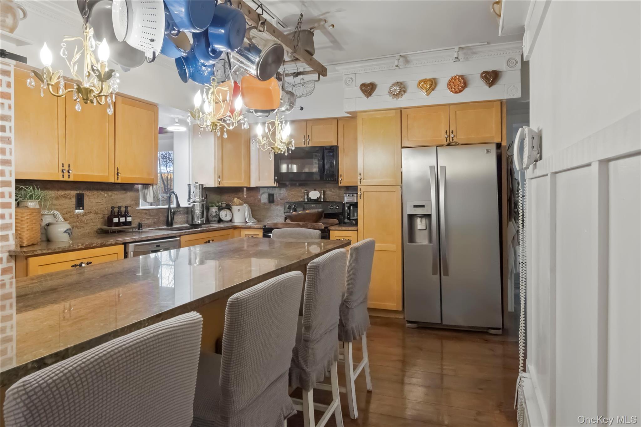 195 Pressler Road Wallkill, NY 12589 - Photo 17 of 45 a kitchen with stainless steel appliances granite countertop a sink a refrigerator and a stove