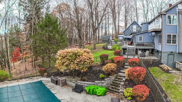 a view of a house with a patio
