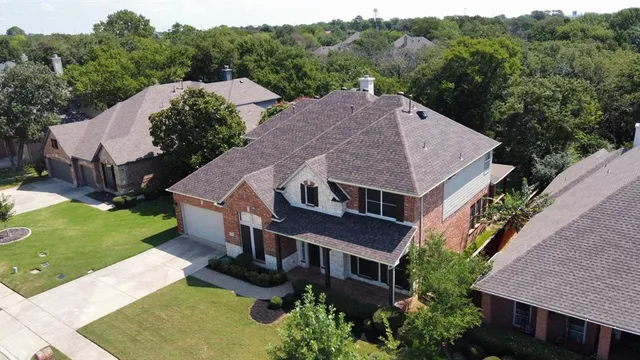 a view of a park that has a tree in it