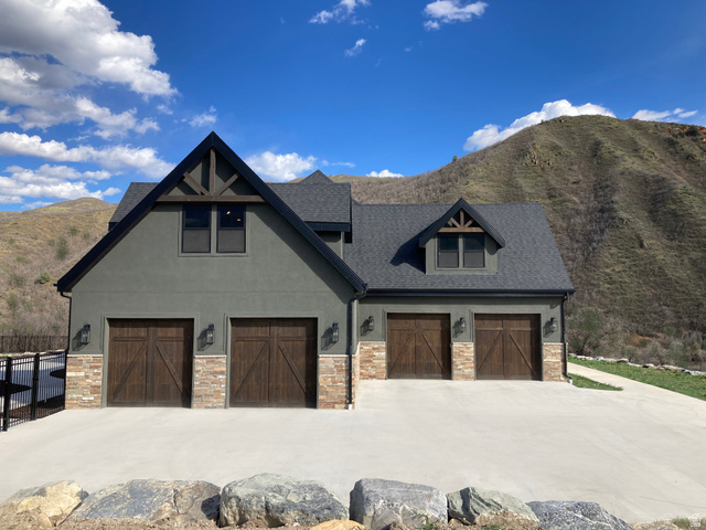 259 Meadow Drive Springville, UT 84663 - Photo 61 of 62 View of front of house featuring a mountain view, stone siding, and stucco siding