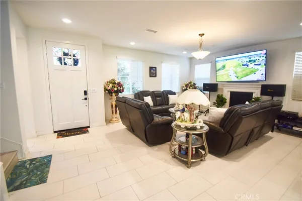 a view of a dining room and livingroom view
