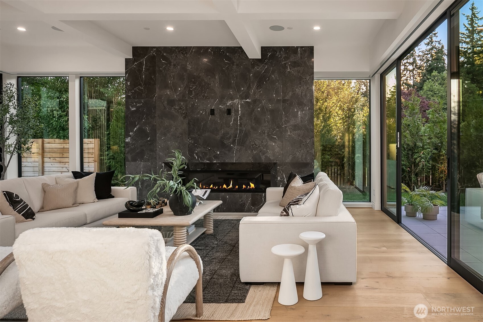 7626 Northeast 10th Street Medina, WA 98039 - Photo 5 of 40 a living room with furniture and a large window