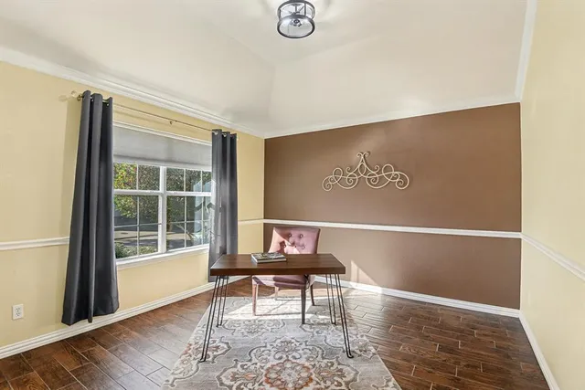 a living room with a couch and a table