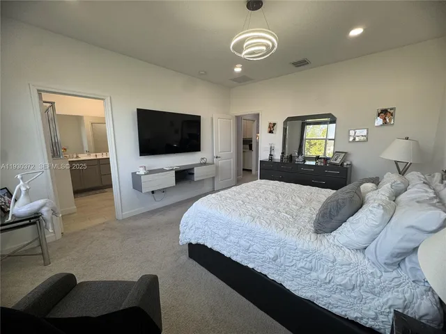 a view of a lake with a big yard