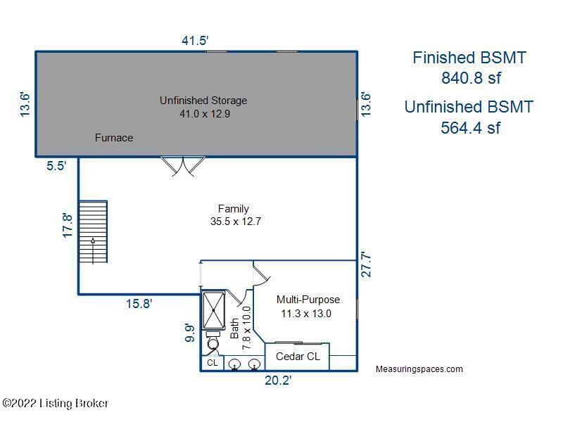 2302 Hayward Road Louisville, KY 40242 - Photo 43 of 44 Sketch -BSMT