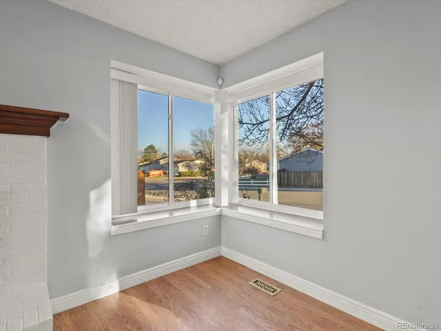 an empty room with a window