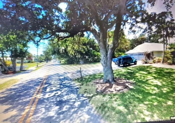 a view of backyard with a garden and trees