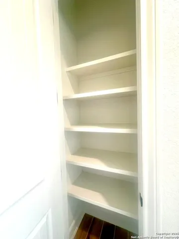 a close view of closet