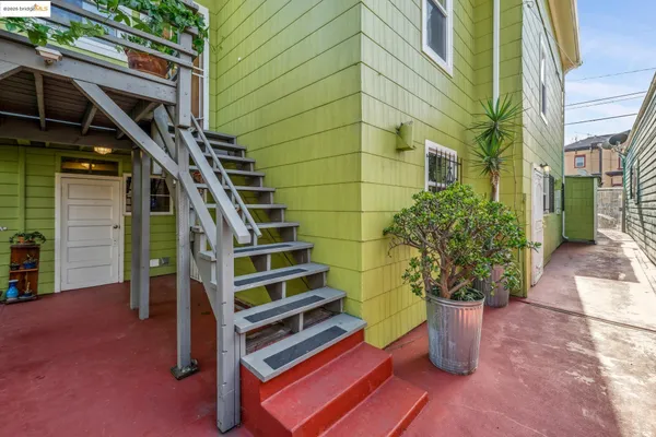 a backyard of a house