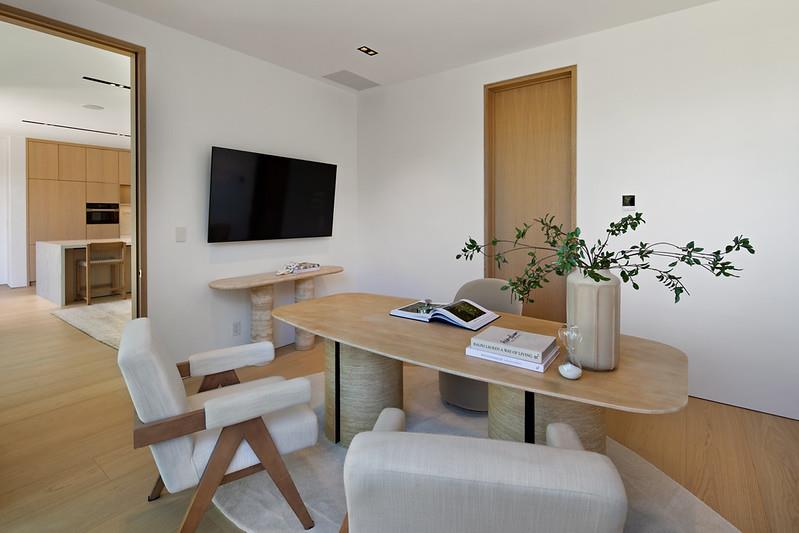 349 Walsh Road Atherton, CA 94027 - Photo 26 of 34 a workspace with furniture and a flat screen tv
