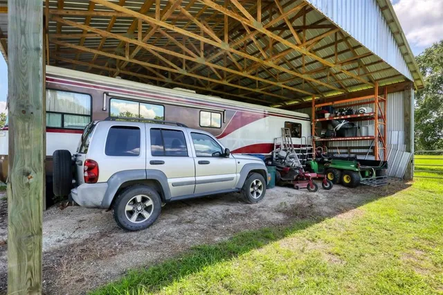 a view of car garage