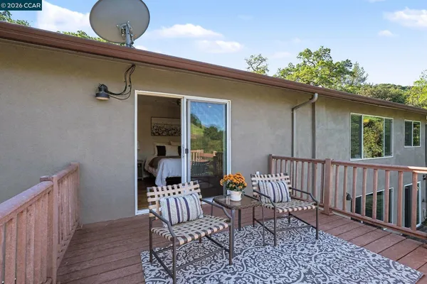 a outdoor living space with furniture