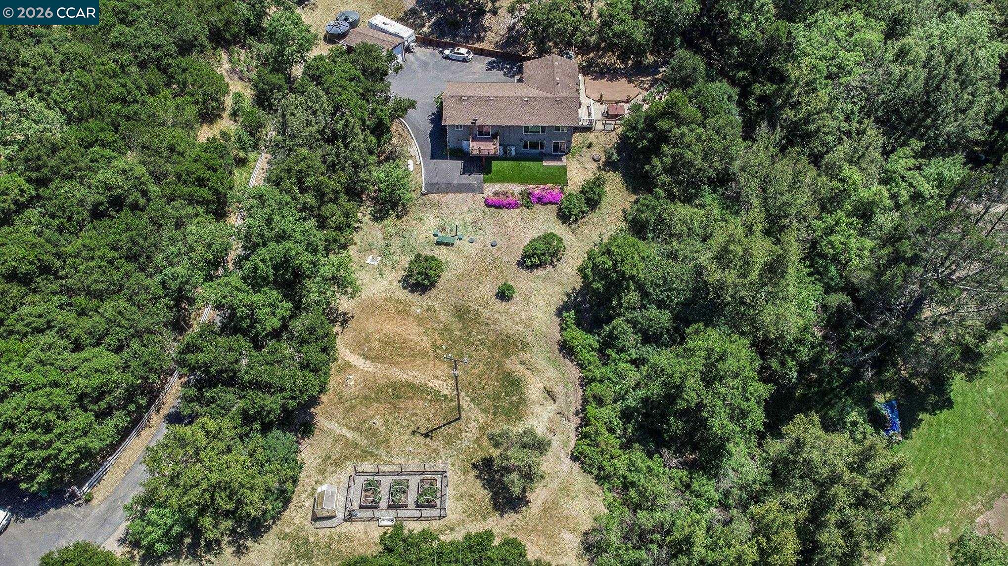 5745 Alhambra Valley Road Martinez, CA 94553 - Photo 44 of 47 an aerial view of house with yard and parking space