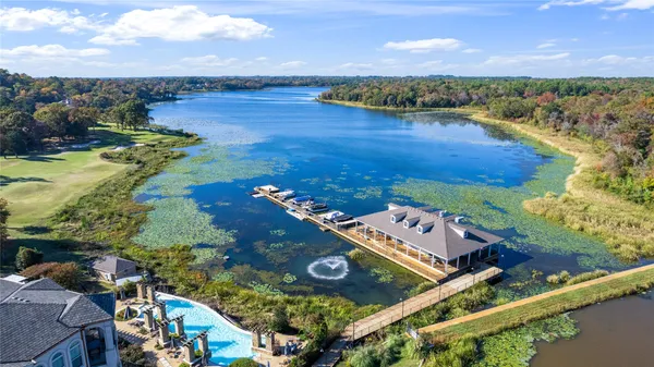 an aerial view of multiple house