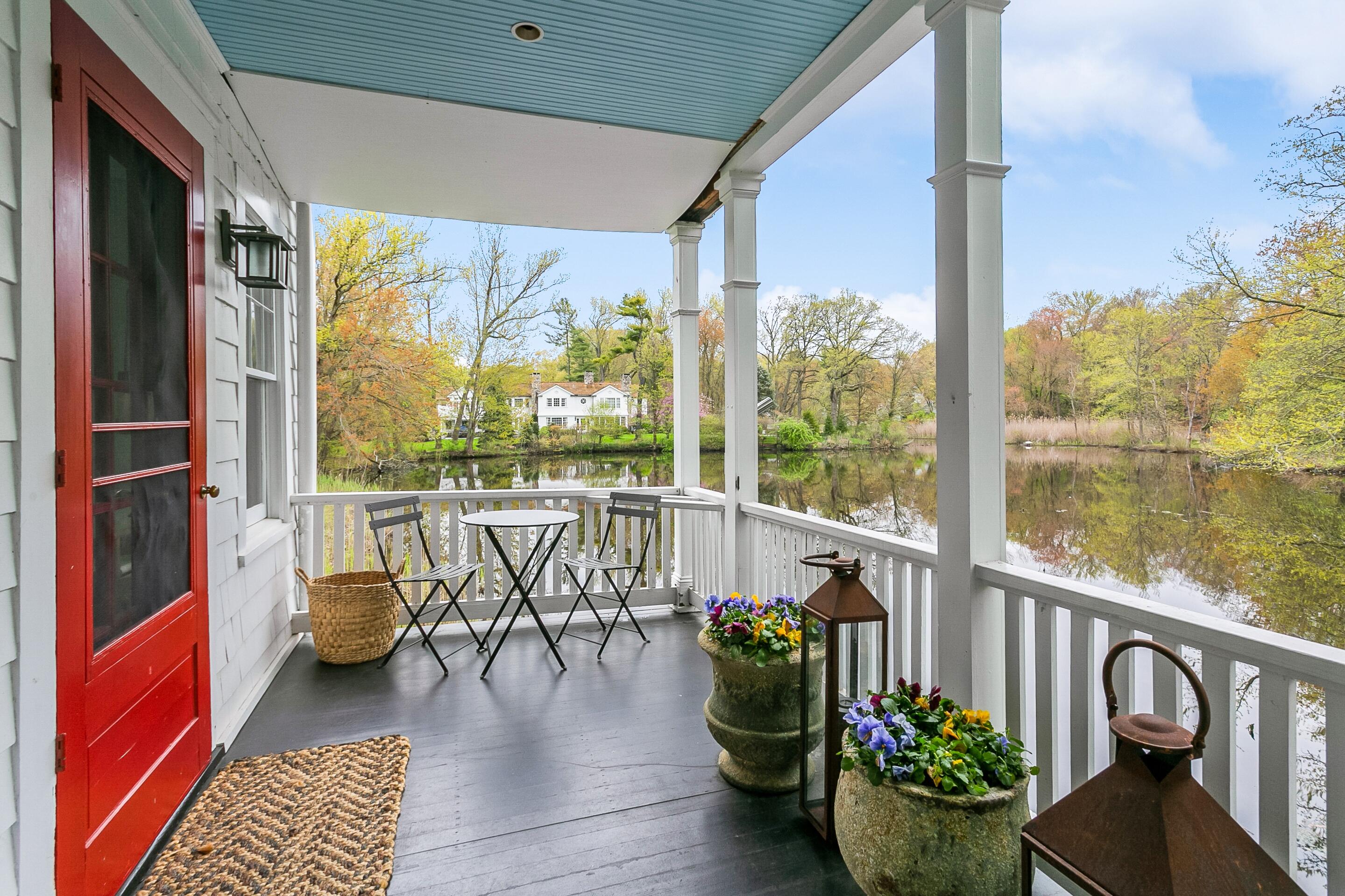 35 Old Farm Road Darien, CT 06820 - Photo 5 of 26 a view of a porch with furniture and garden