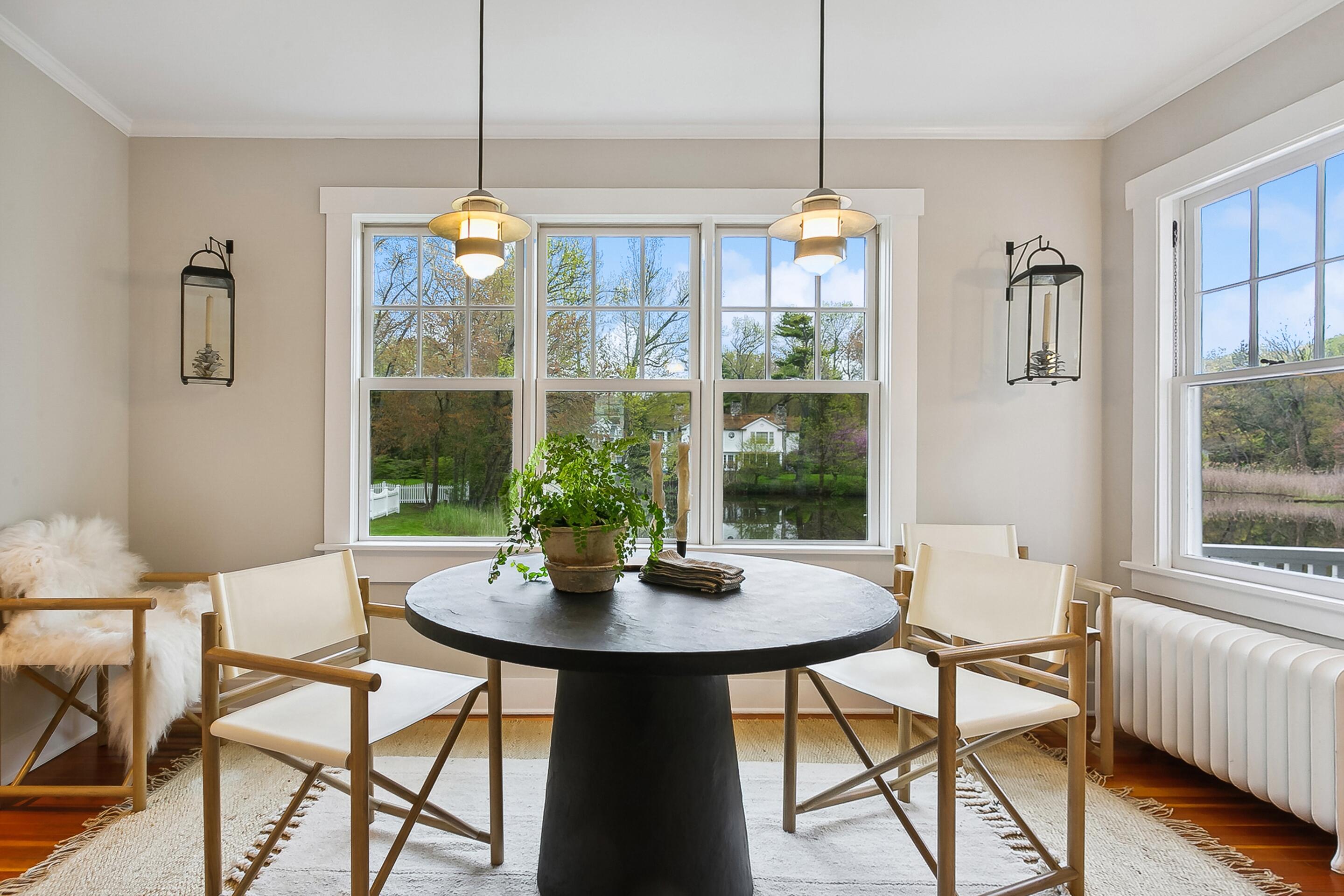 35 Old Farm Road Darien, CT 06820 - Photo 10 of 26 a view of a dining room with furniture window and outside view