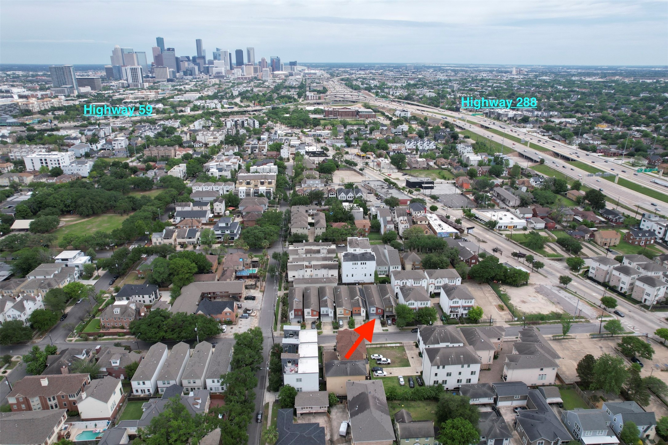 1811 Wichita Street, Unit A Houston, TX 77004 - Photo 31 of 36 an aerial view of a city