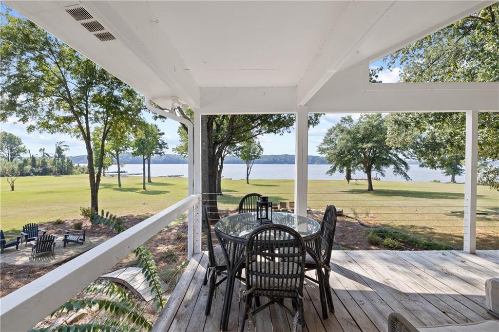 1631 Arrowhead Road Greensboro, GA 30642 - Photo 33 of 83 a view of a balcony with lake view and a ocean view