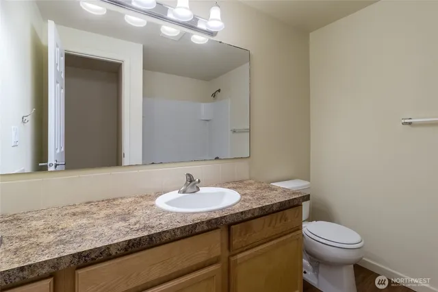 a bathroom with a sink and a toilet