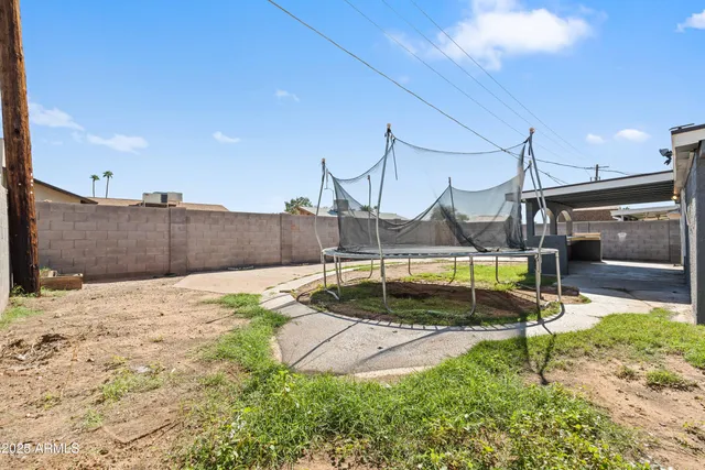a backyard of a house