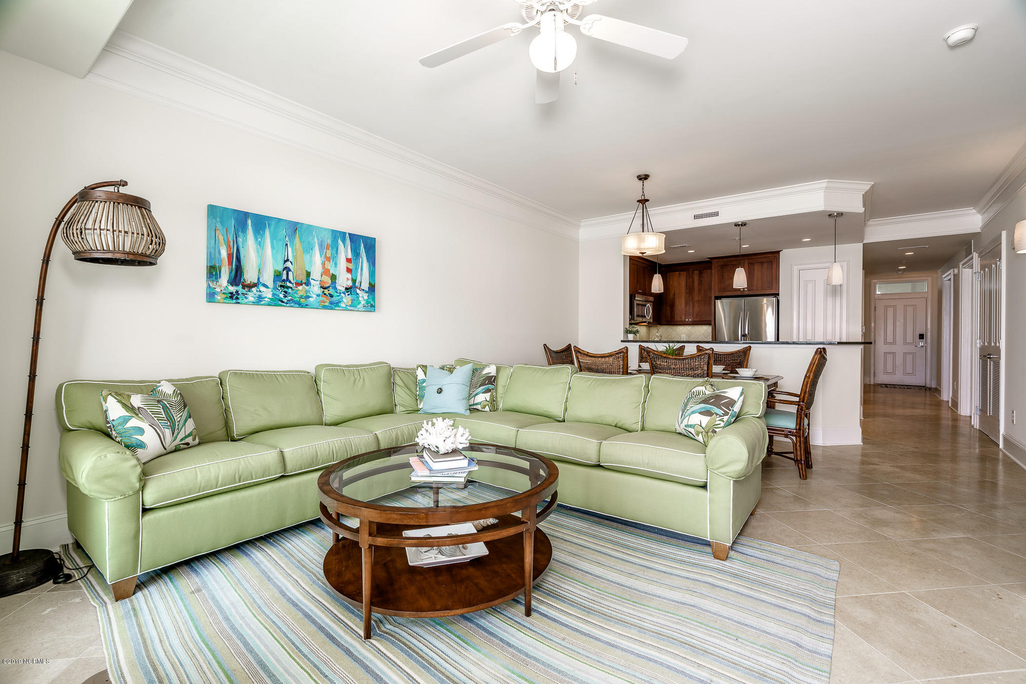 1435 Salter Path Road, Unit F2 Indian Beach, NC 28512 - Photo 7 of 36 Living Room w/ Water Views
