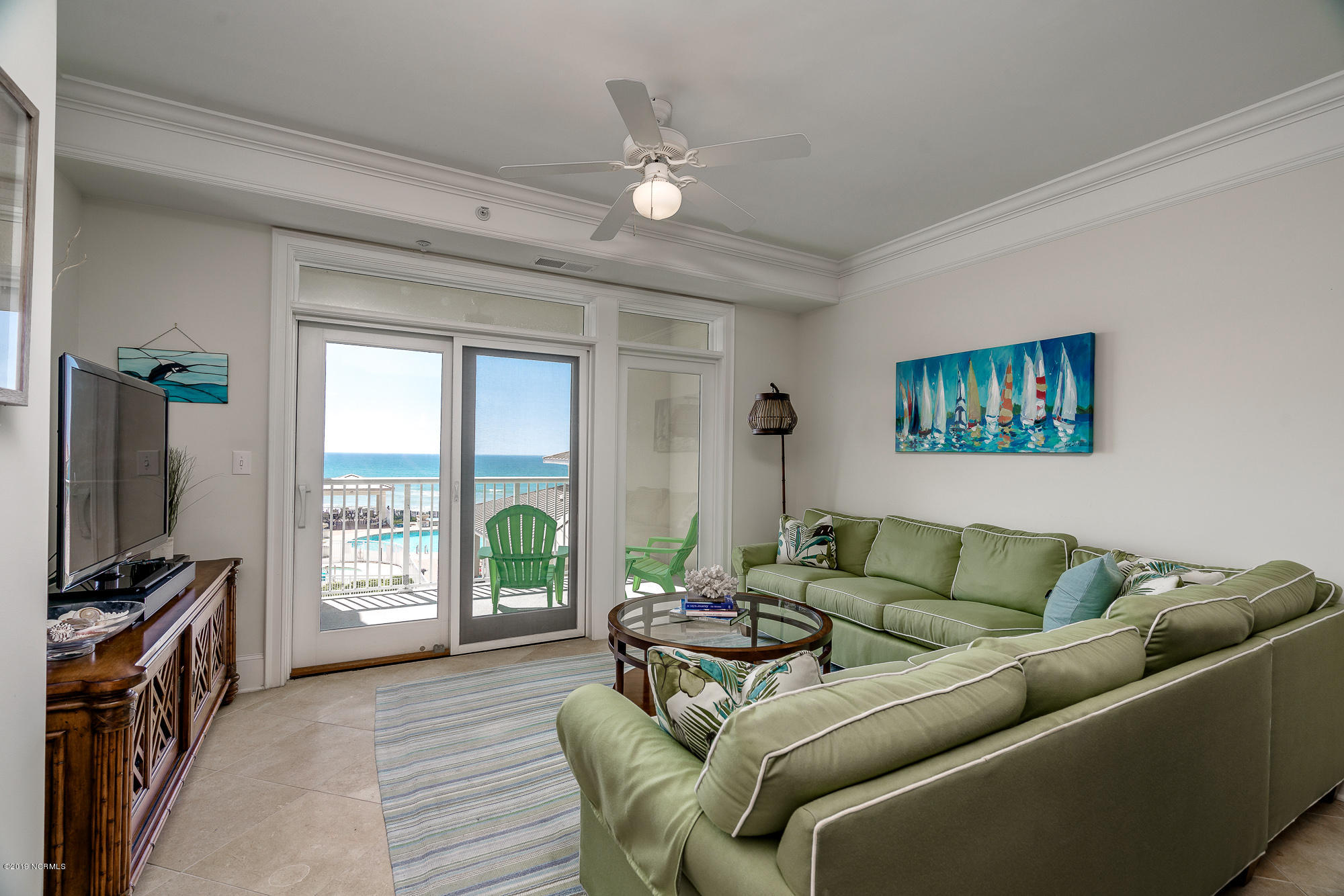 1435 Salter Path Road, Unit F2 Indian Beach, NC 28512 - Photo 8 of 36 Living Room w/ Water Views