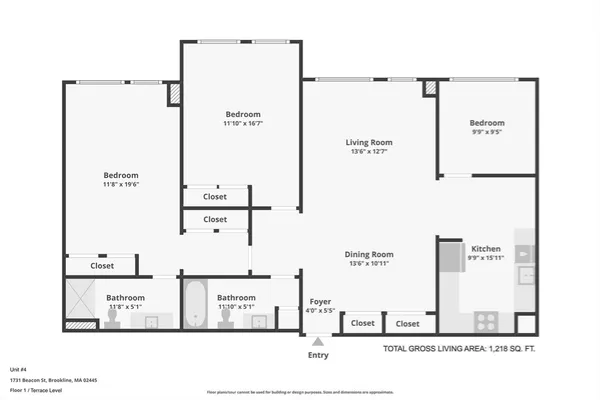 $849,000 | 1731 Beacon Street, Unit 4, Brookline, MA 02445