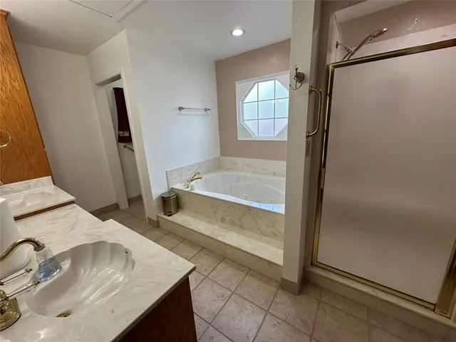 a bathroom with a sink and a tub