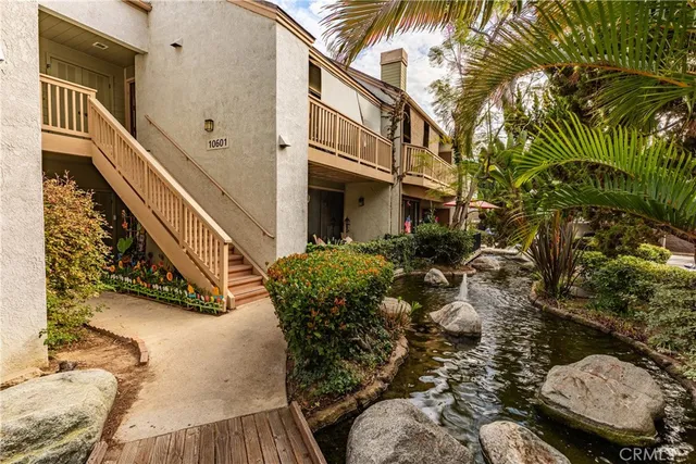 a view of a house with a patio