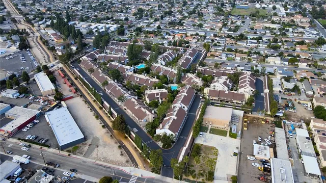an aerial view of a city