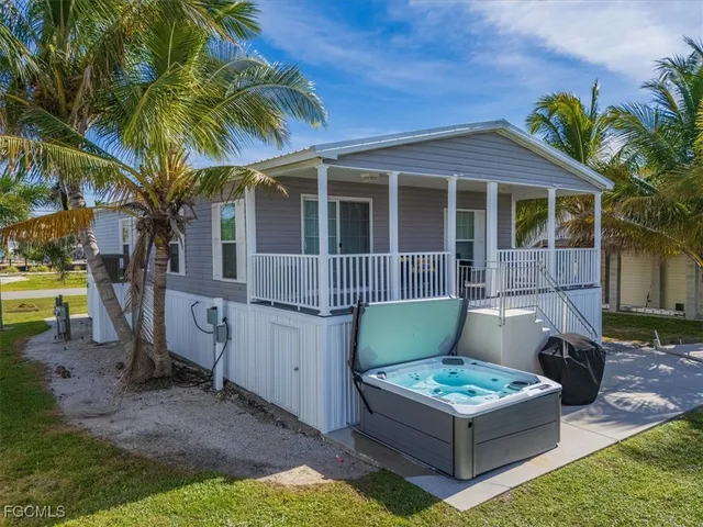 a view of a house with patio