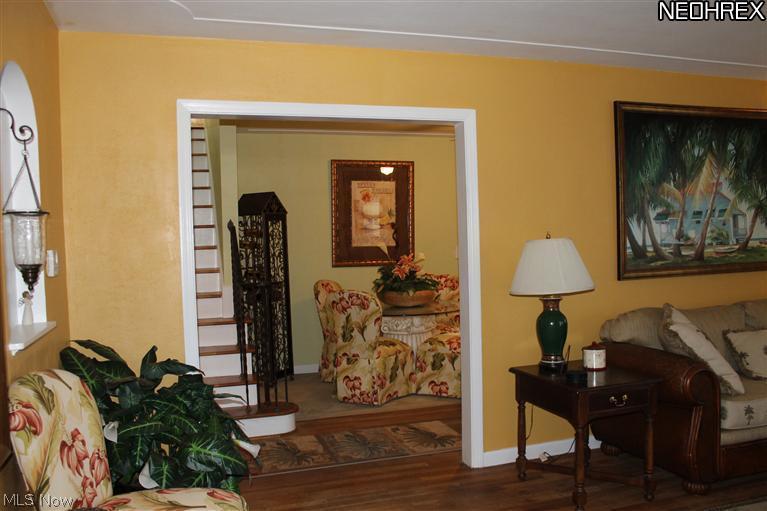 43259 North Ridge Road Elyria, OH 44035 - Photo 8 of 21 VIEW FROM LIVING ROOM INTO THE 14' X 10' DINING ROOM. CHARMING STAIRCASE RISES TO 2ND FLOOR WHICH HAS 2 LARGE BEDROOMS AND SPACIOUS 1/2 BATH.
